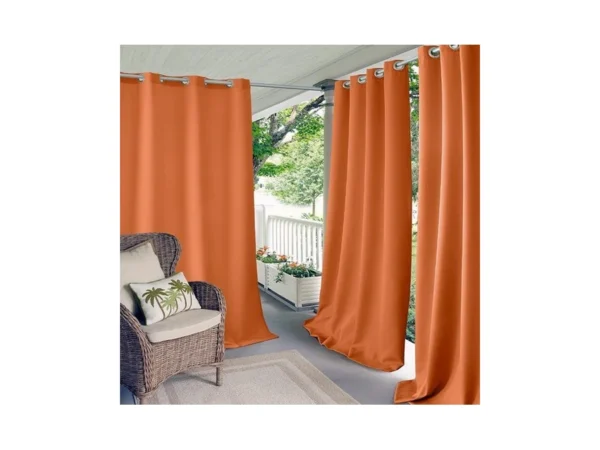 Elrene Home Fashions Connor Weatherproof Grommet Top Indoor/outdoor Solid Color