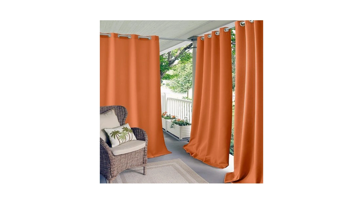 Elrene Home Fashions Connor Weatherproof Grommet Top Indoor/outdoor Solid Color