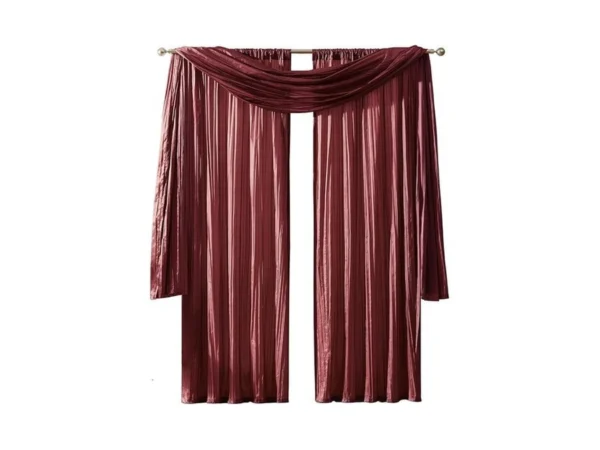 Elrene Home Fashions Athena Faux Crushed-silk Window Curtain Panel And
