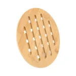 Natural Bamboo Ceramic Pot Tray Heat Insulation Pad, Durable Anti-hot