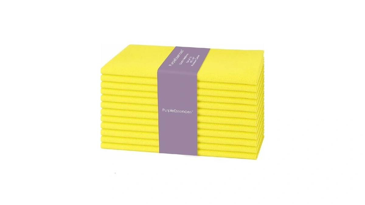Purpleessences Set Of 12 Cloth Dinner Napkins 100% Cotton 18x18