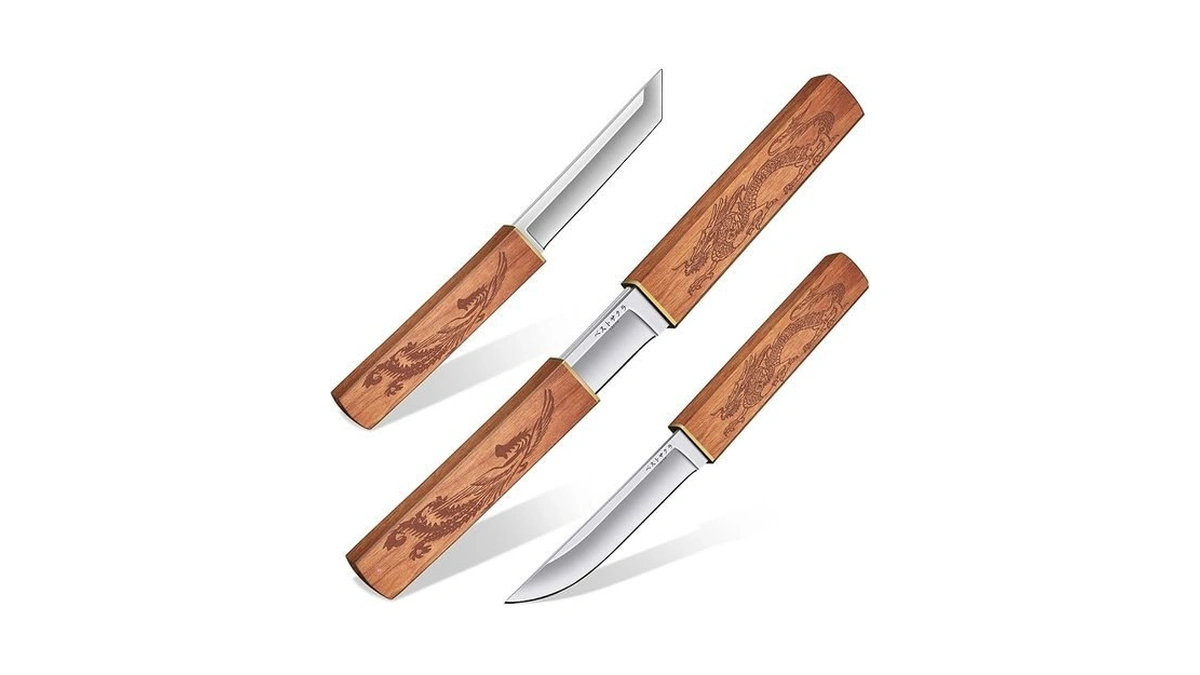 Purple Dragon Tanto Fixed Blade Knife,outdoor Bushcraft And Survival Knife,full