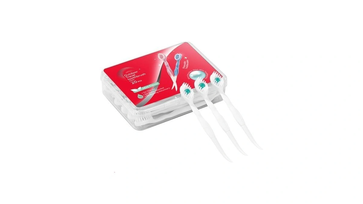 Jouge Disposable Mini Toothbrush Travel Toothbrushes With Toothpaste Toothpick Tongue