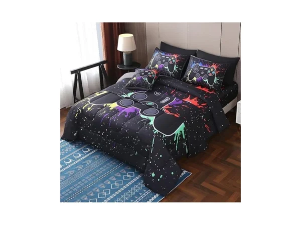 Jqinhome Queen Gamer Comforter Sets For Boys,8 Piece Bed In