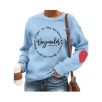 Kneyatta Women Christian Sweatshirt Faith Over Fear Shirt Christian Religious