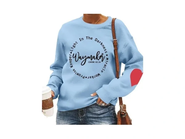 Kneyatta Women Christian Sweatshirt Faith Over Fear Shirt Christian Religious