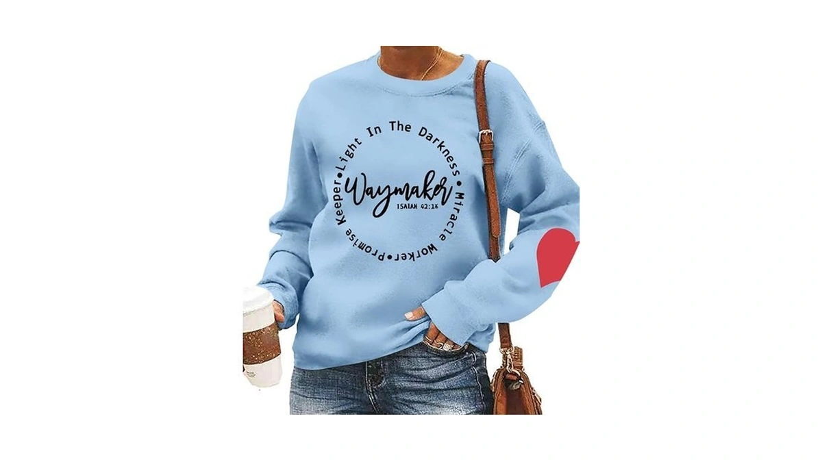 Kneyatta Women Christian Sweatshirt Faith Over Fear Shirt Christian Religious