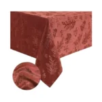Elrene Home Fashions Elegant Woven Leaves Jacquard Damask Tablecloth, 52"