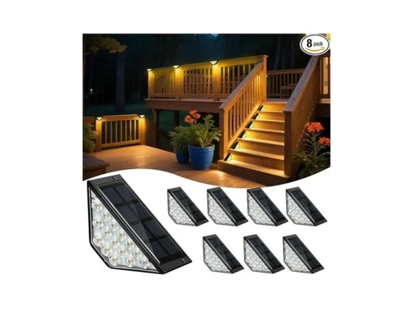 Bkbb Ppbb Solar Step Lights For Outside, Solar Stair Lights