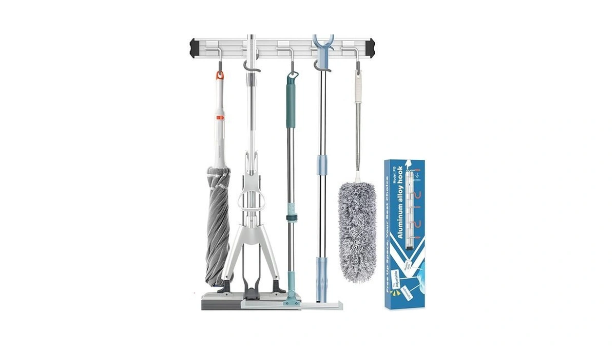 Paglipat Mop And Broom Holder Wall Mount Garden Tool Rack