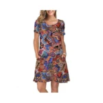 Korsis T-shirt Dress For Women Casual Summer Short Sleeve Floral
