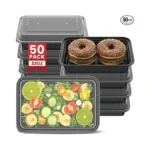 Geisoun 32oz Meal Prep Containers [50-pack], Reusable Bento Box With
