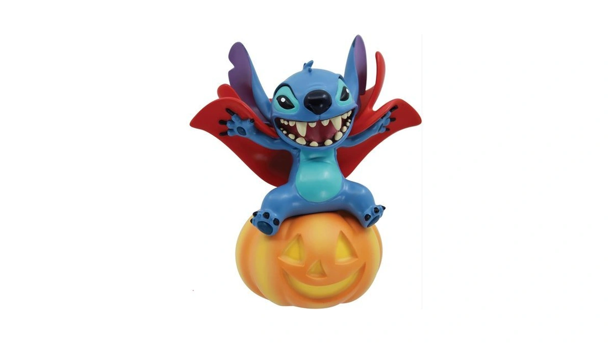 Enesco Disney Showcase Lilo And Stitch Wearing Vampire Costume On
