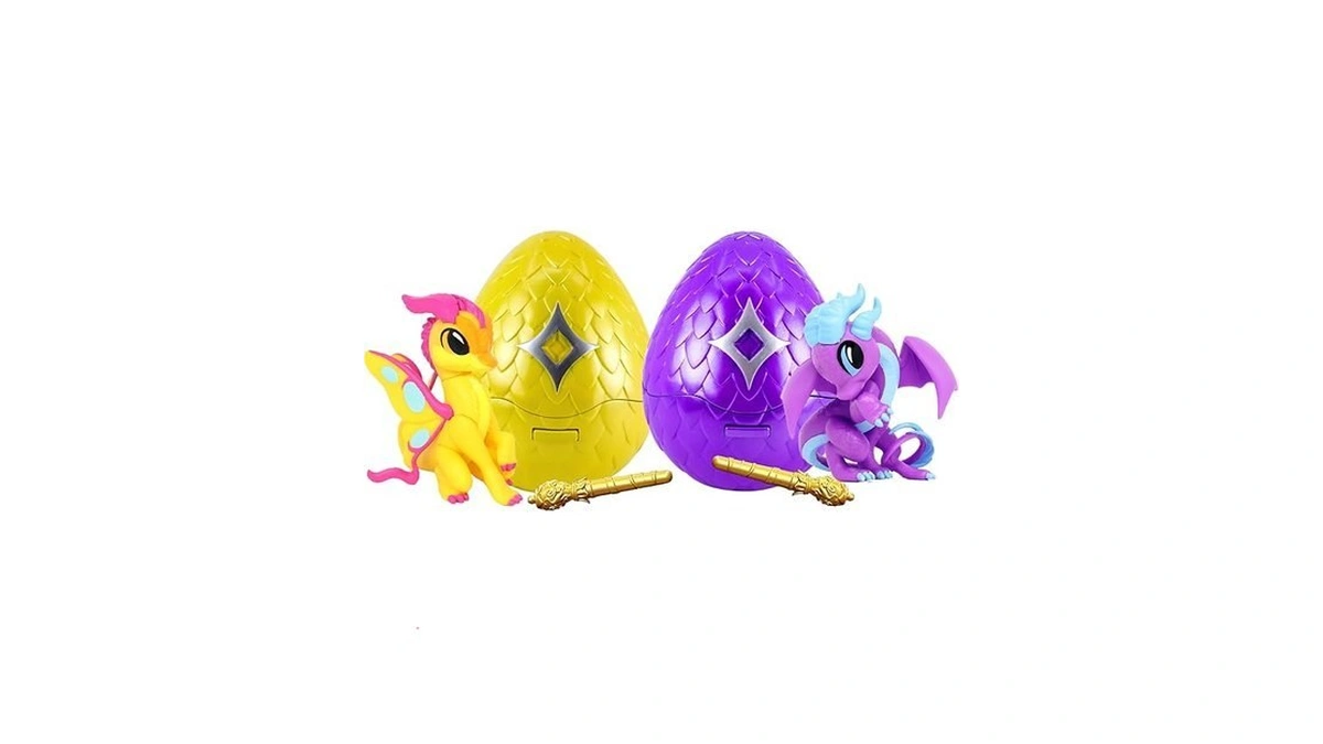 Magic Dragon Eggs 2-pack – Golden & Purple Surprise Dragon