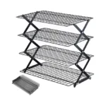 Pleafind 2/3/4-tier Collapsible Cooling Rack - 3 Setting Design, Adjustable