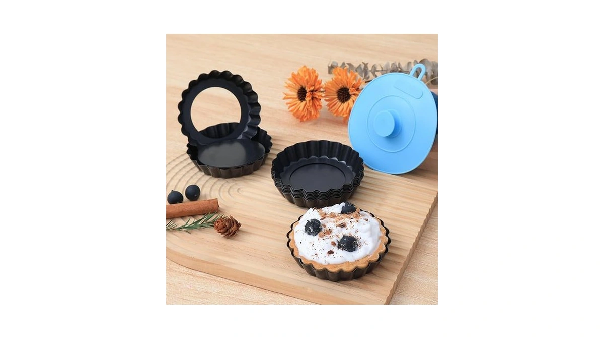 Vnray Mini Tart Pans With Removable Bottom 4 Inch Set