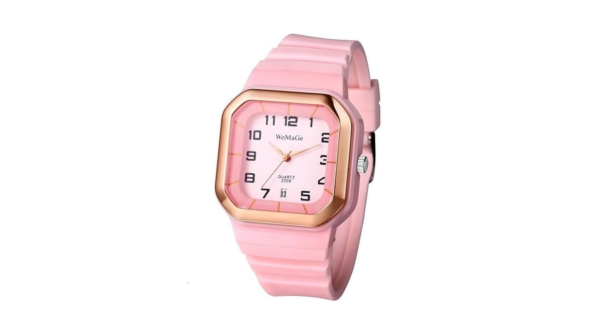 Avaner Women's Silicone Square Watches: Analog Quartz Soft Band Sports