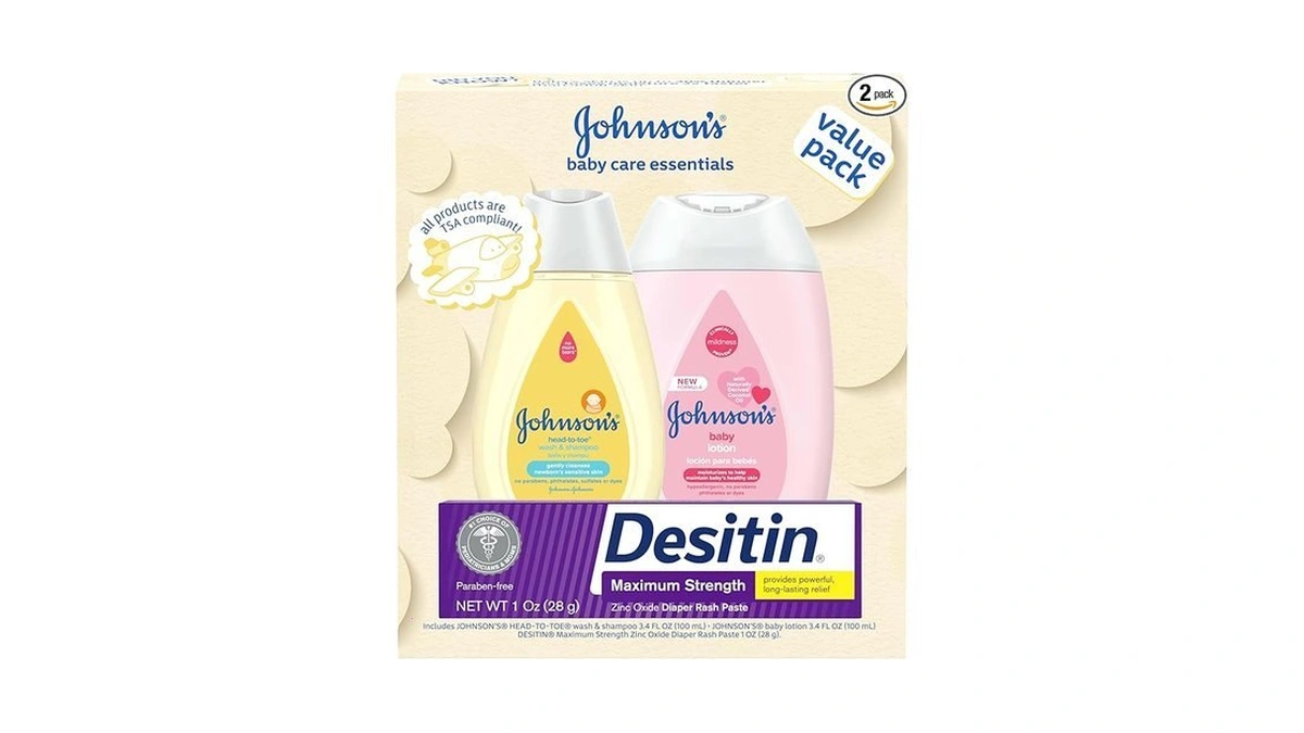 Johnson's Baby Care Essentials Gift Set, Body Lotion, & Zinc