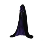Charm&cstay Black And Purple Cloak With Hood For Men And