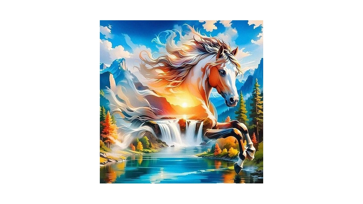 Ajepon Horse Diamond Art Kit - 5d Diamond Painting For