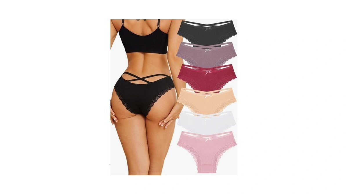 All Of Me Women Cotton Underwear Sexy Criss Cross Lace
