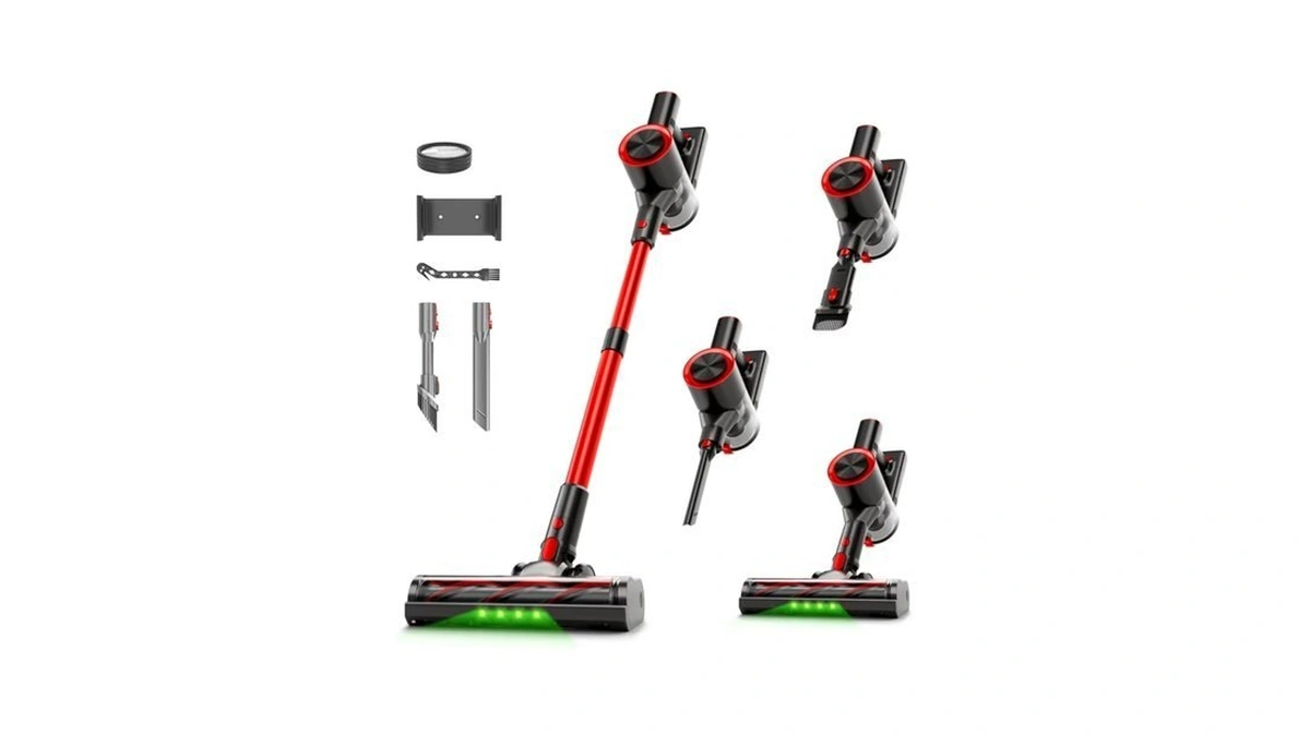 Clinkal Cordless Stick Vacuum Cleaner, 40kpa Powerful Suction Vacuum Cleaner
