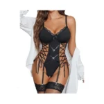 Avidlove Lingerie For Women Lace Bodysuit Garter Lingerie Sets Cut