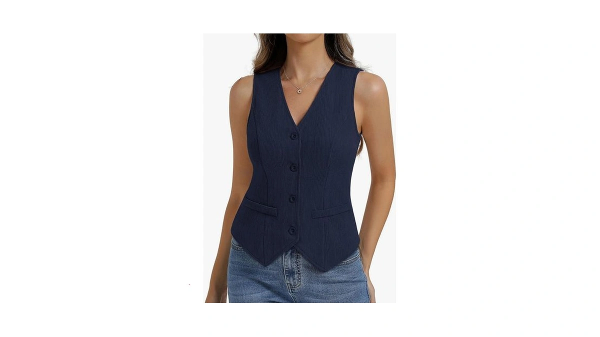 Belle Poque Womens Vest Top Trendy Knitted Waistcoat Sleeveless Button