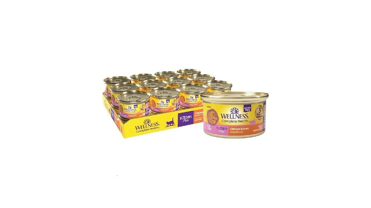 Wellness Complete Health Pate Kitten Canned Wet Cat Food, Natural,