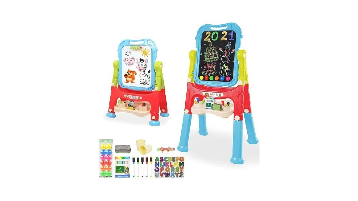 Mojitodon Easel For Kids,rotatable Double Sided Adjustable Standing Art Easel