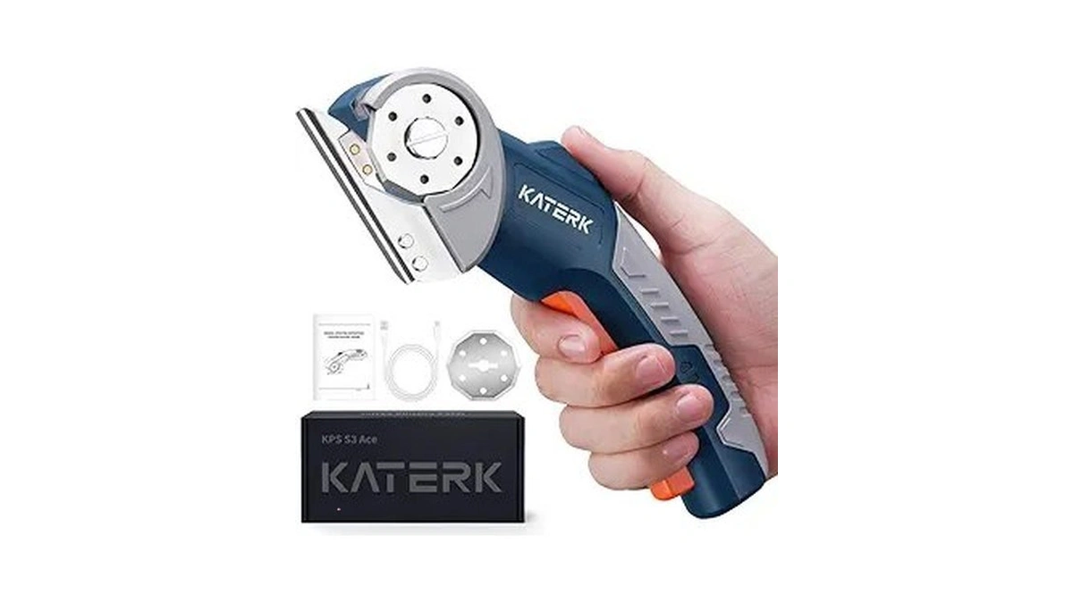 Electric Box Cutter, Katerk Cordless Electric Scissors With Safety Lock