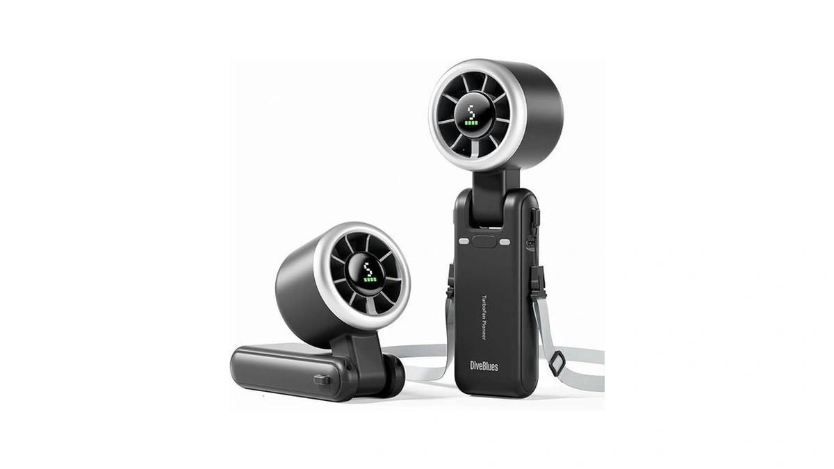 Diveblues Portable Handheld Turbo Fan, 5 Gear Wind, Battery Operated,