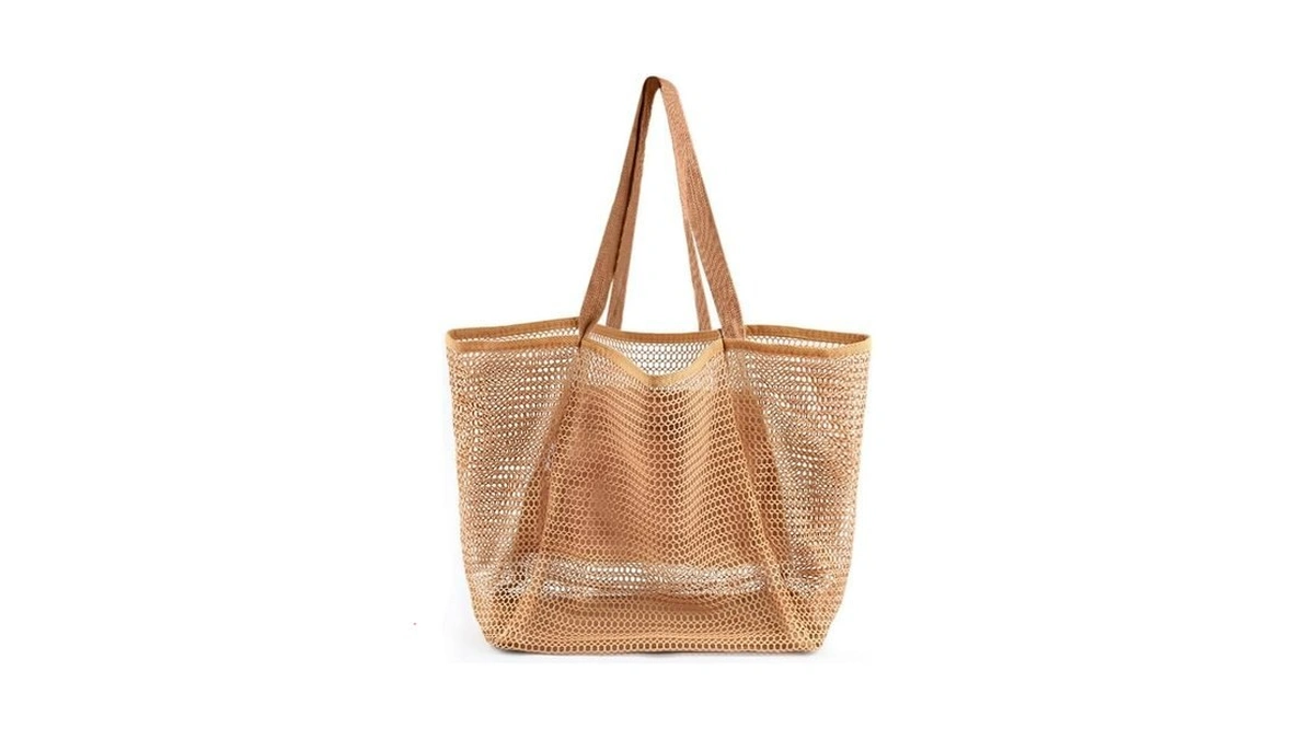 Hohom Beach Bags For Women, Summer Travel Mesh Tote Bag