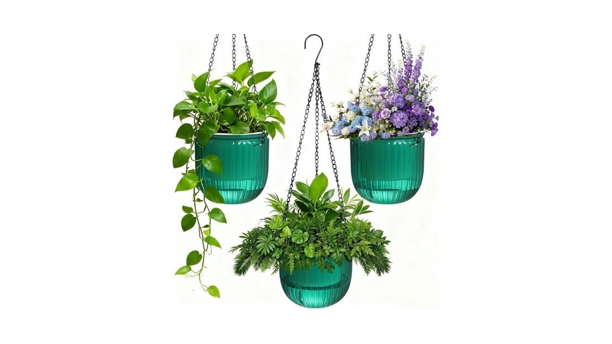 Fwnfbd Hanging Planters For Indoor Plants, Small Self Watering Planters