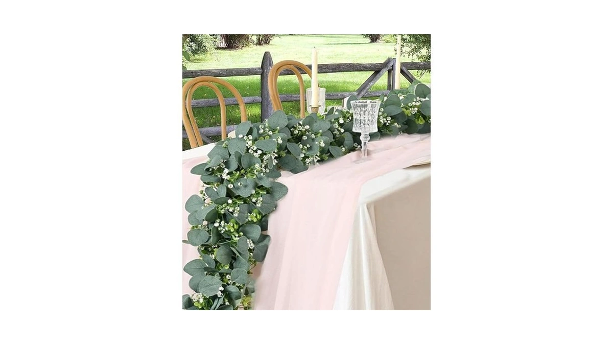Eucalyptus Garland 6ft Artificial Ivy Greenery Fake Silver Dollar Eucalyptus