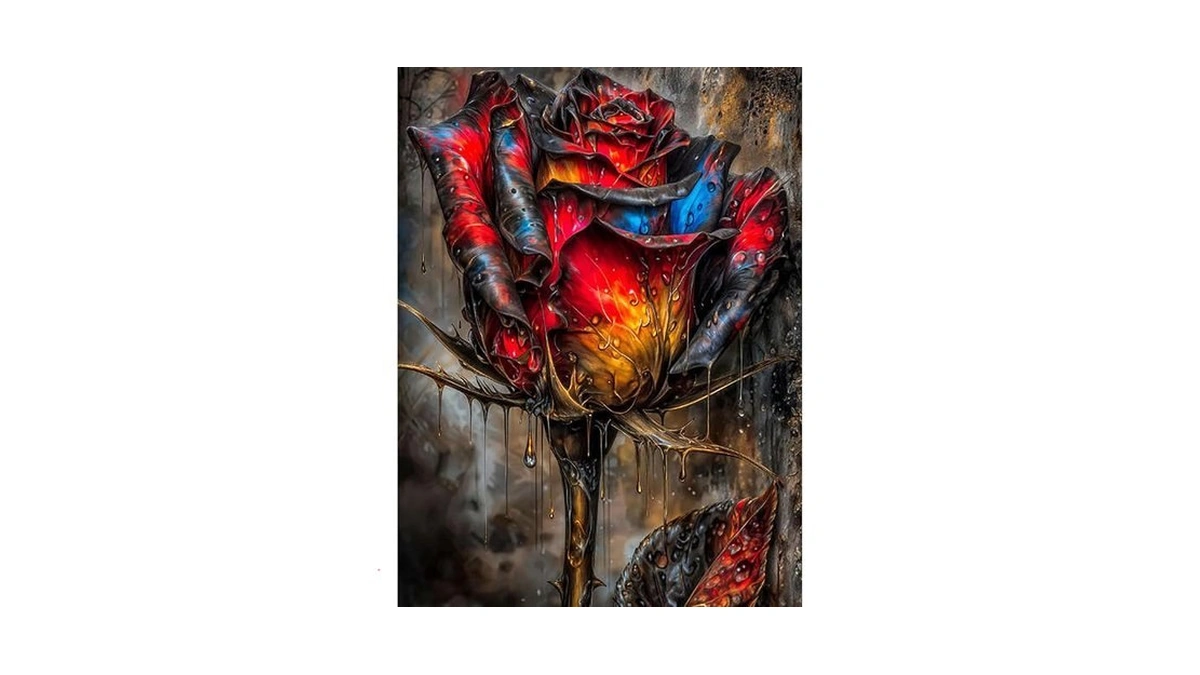 Ajepon Rose Diamond Art Kit - 5d Diamond Painting For