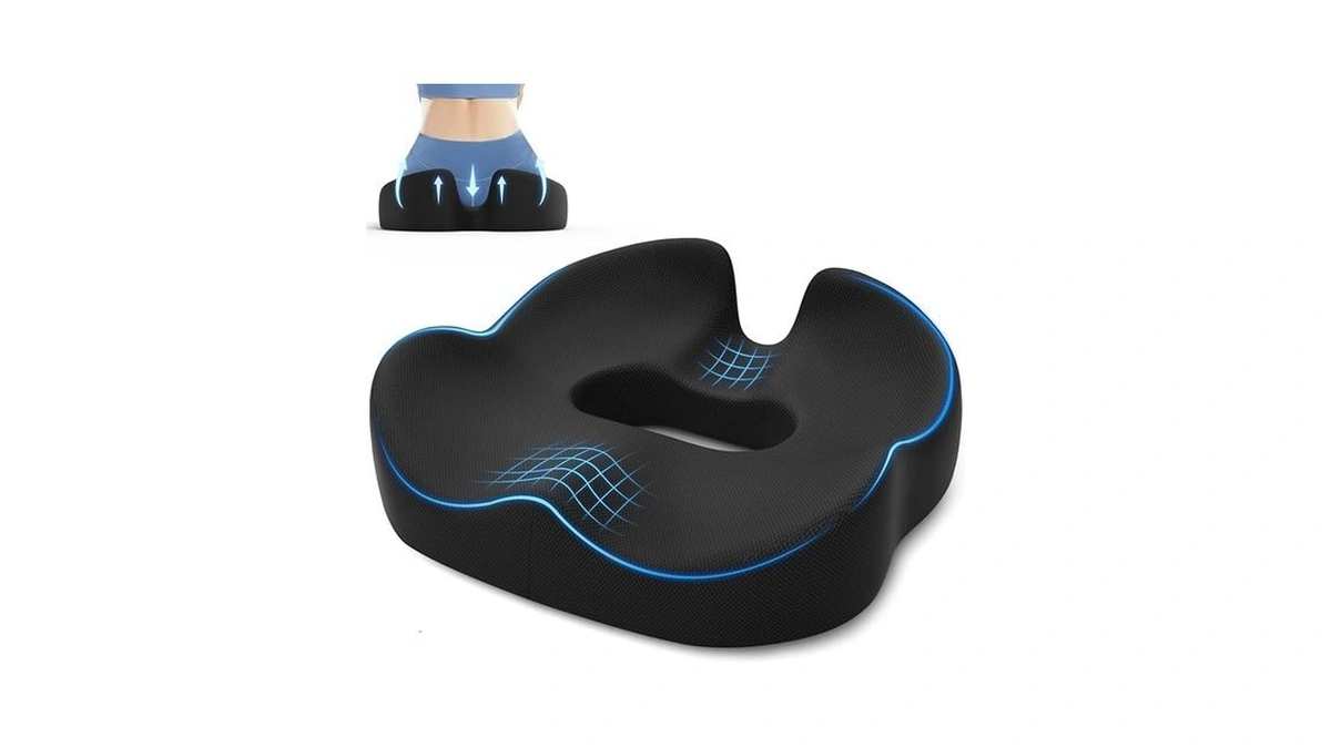 Sweetslubr Large Donut Pillow Seat Cushion For Hemorrhoid Discomfort&tailbone Pressure,