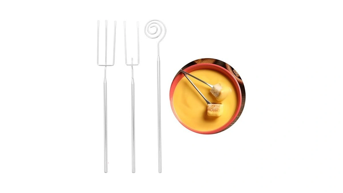 3pcs Stainless Steel Chocolate Dipping Fork Set, Ergonomic Handle, Easy