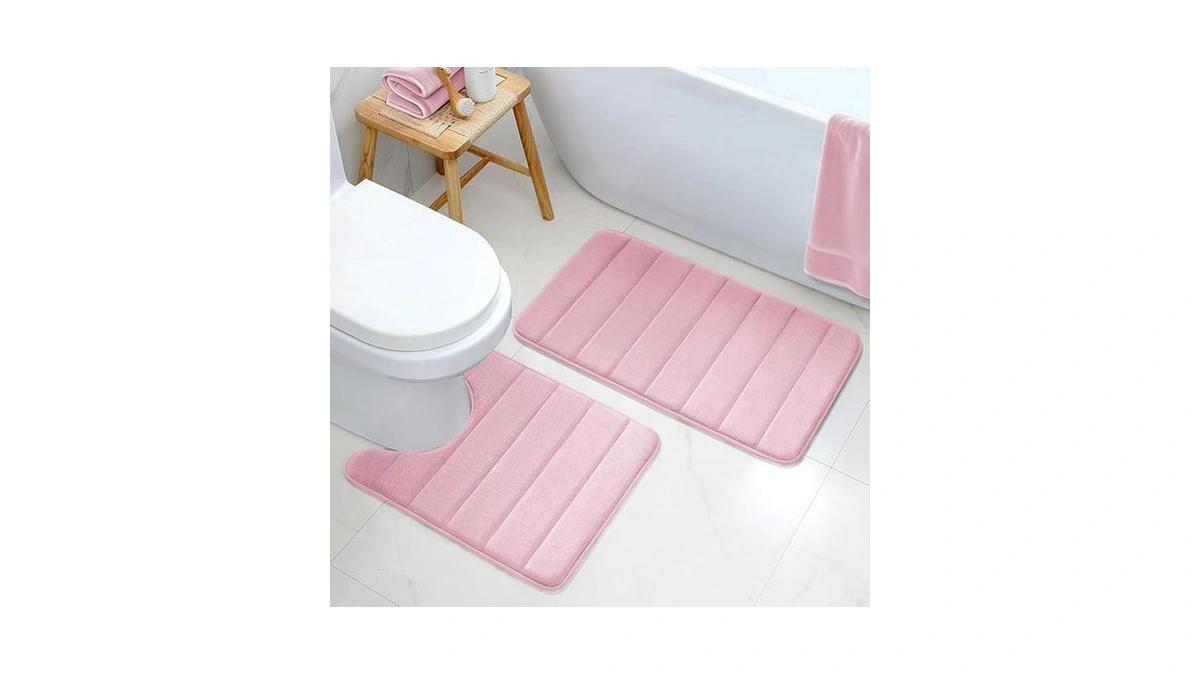 Bysure Bathroom Rugs Sets 2 Piece, Memory Foam Non Slip