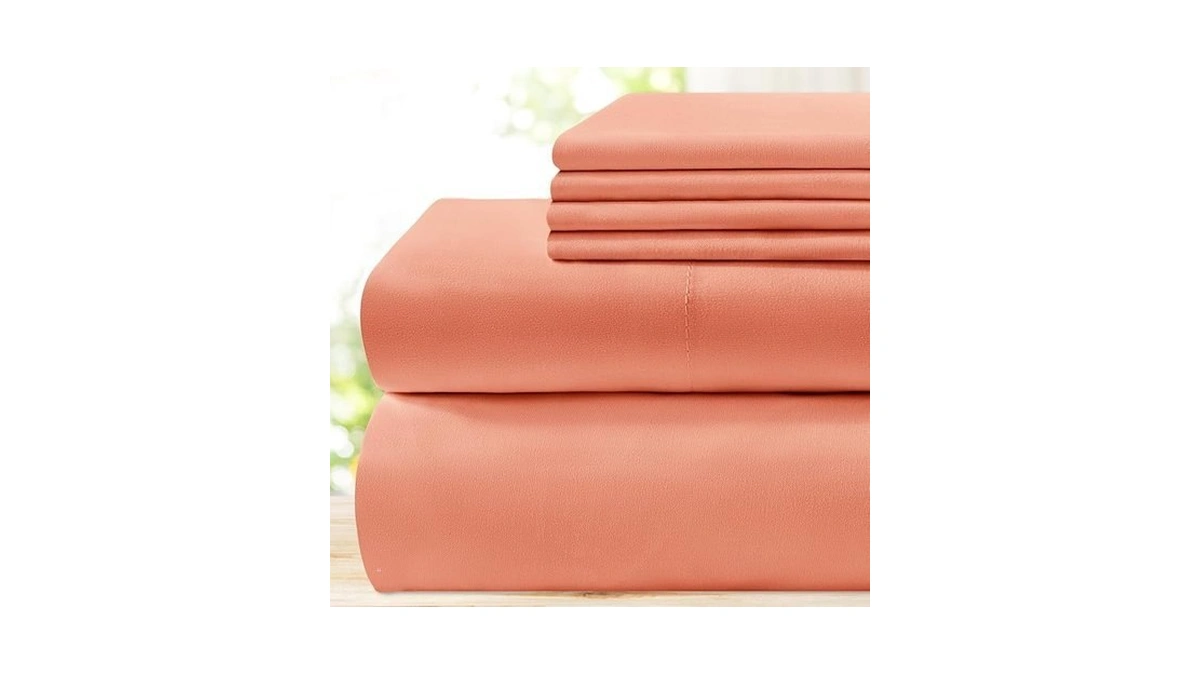Bysure 6 Pieces Bed Sheets Set(full, Coral) - Super Soft