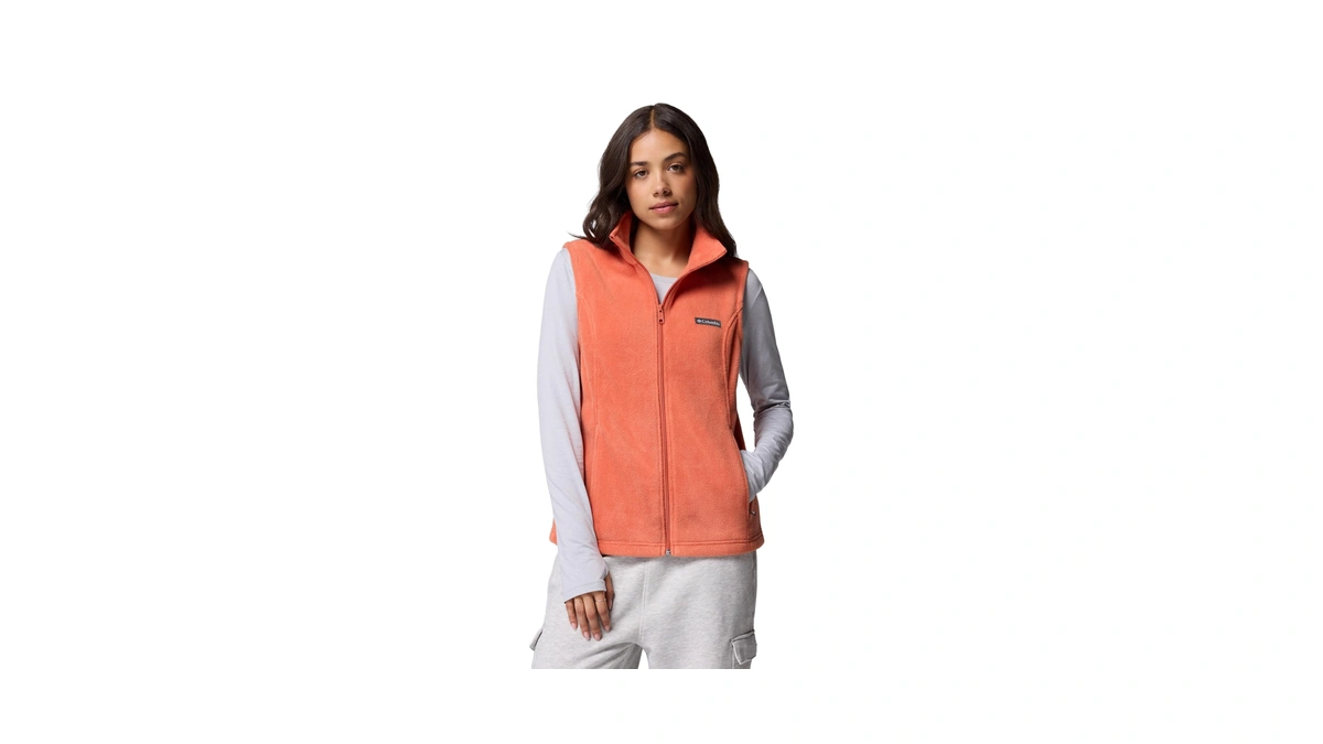 Columbia Womens Benton Springs Fleece Vest, Tuscan, Petite Medium