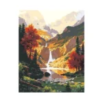 Quitedew Paint By Number For Adults,mountain Waterfall Paint By Numbers,