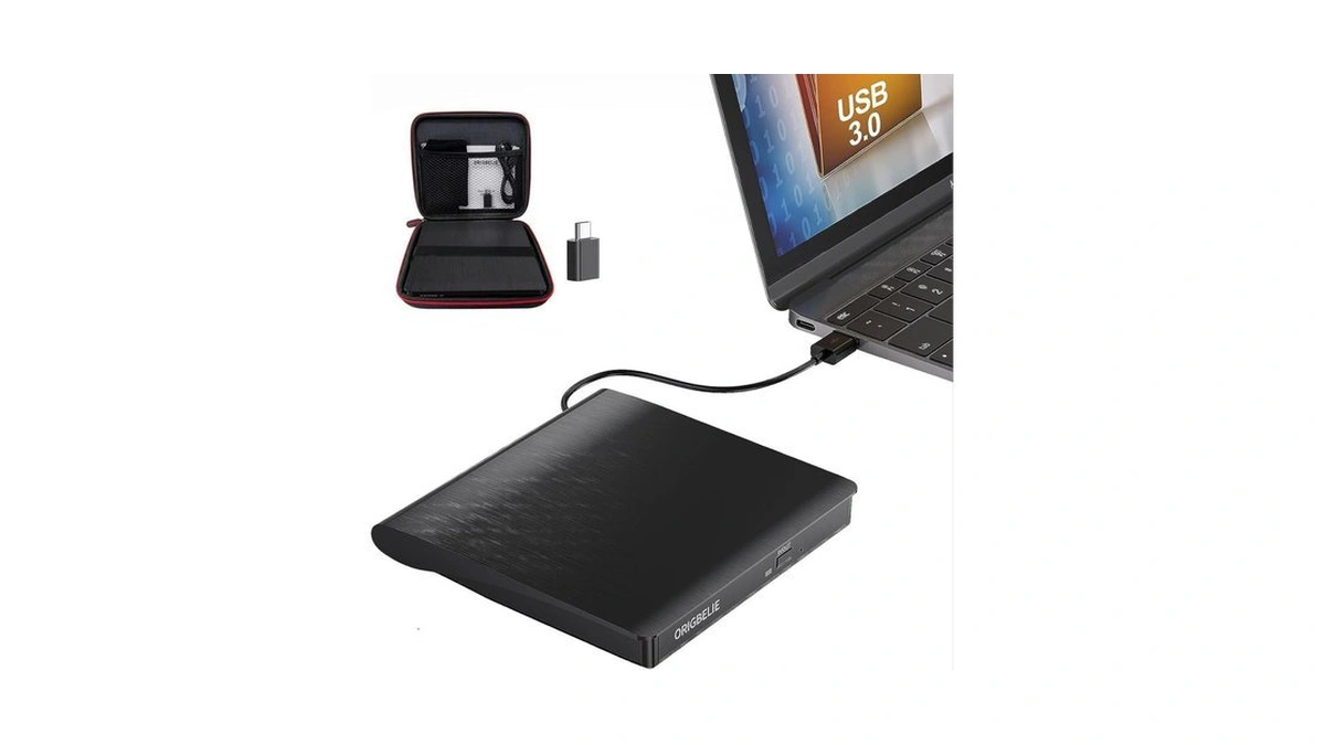 Origbelie External Cd Dvd Drive For Laptop, Usb 3.0 Portable