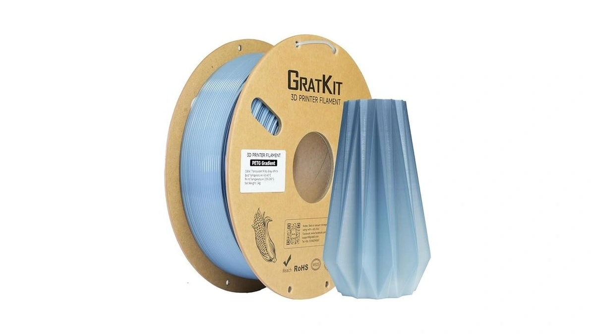 Gratkit Gradient Petg Filament, Color Change 3d Printer Filament 1.75mm,
