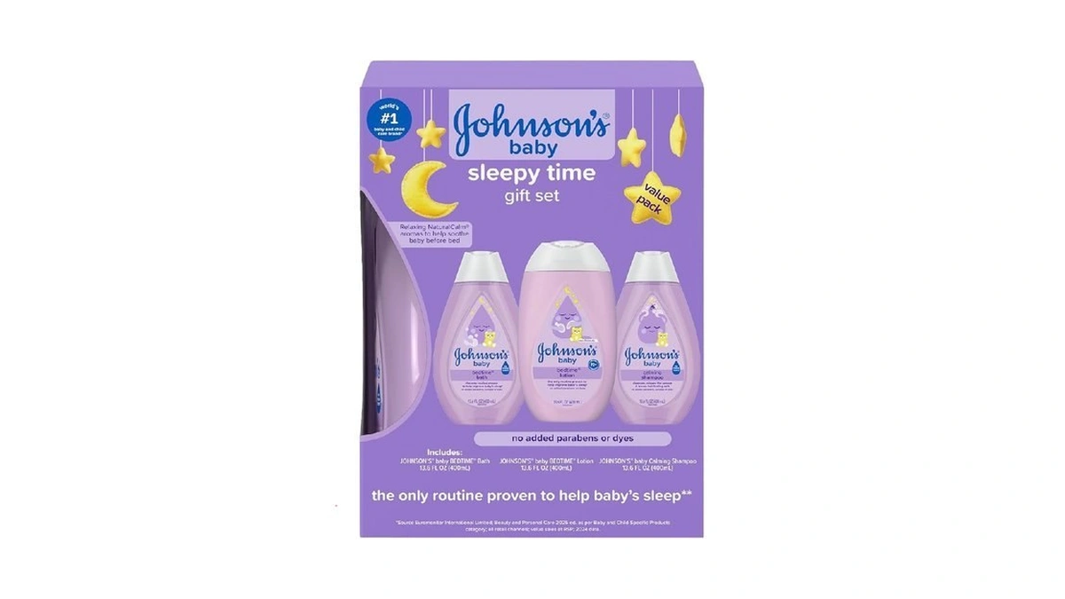 Johnson's Baby Sleepy Time Gift Set With Calming Bedtime Bath,