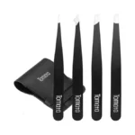 Tomata Tweezers For Eyebrows, 4-piece Slant Tip And Pointed Eyebrow
