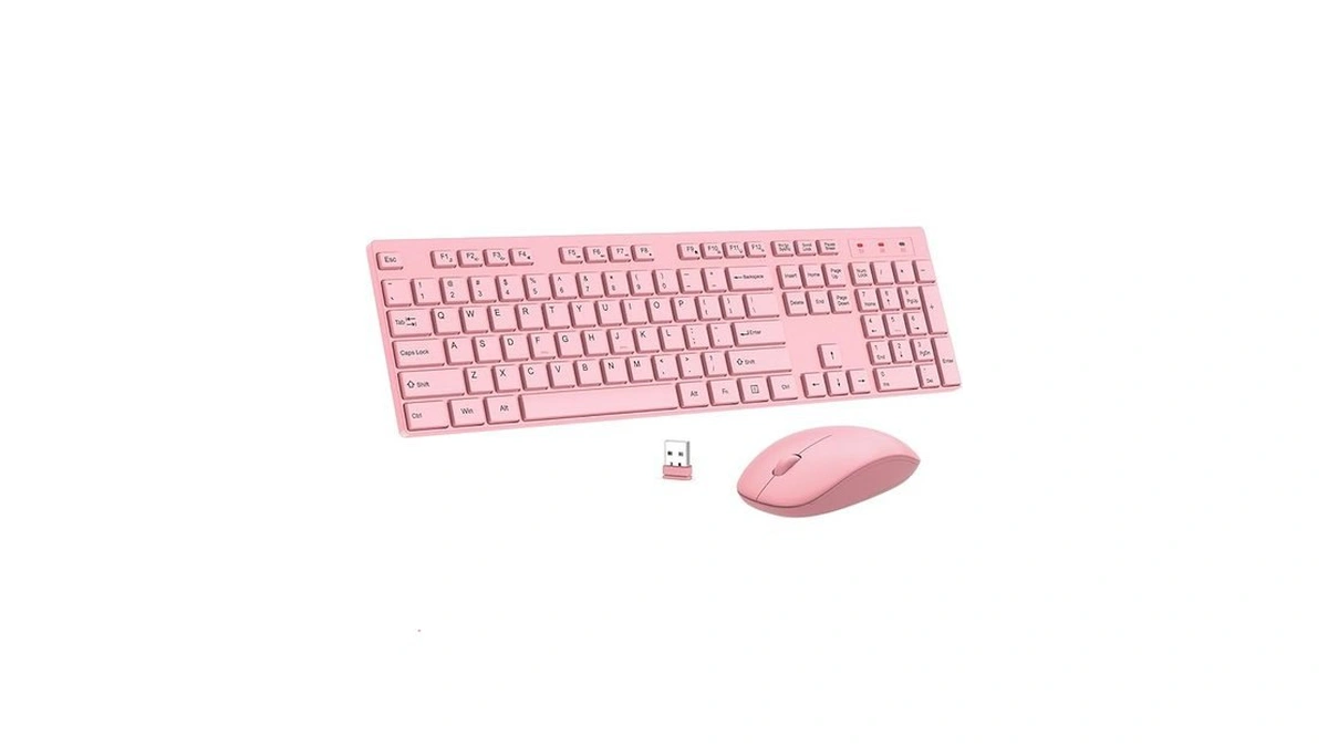 Wireless Keyboard And Mouse Combo, Edjo Silent Full Size Cordless