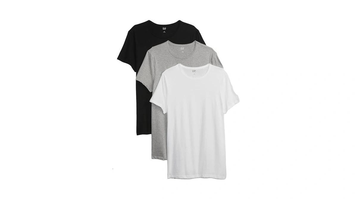 Gap Mens Classic T-shirt (3-pack) T Shirt, Multi, Small Us
