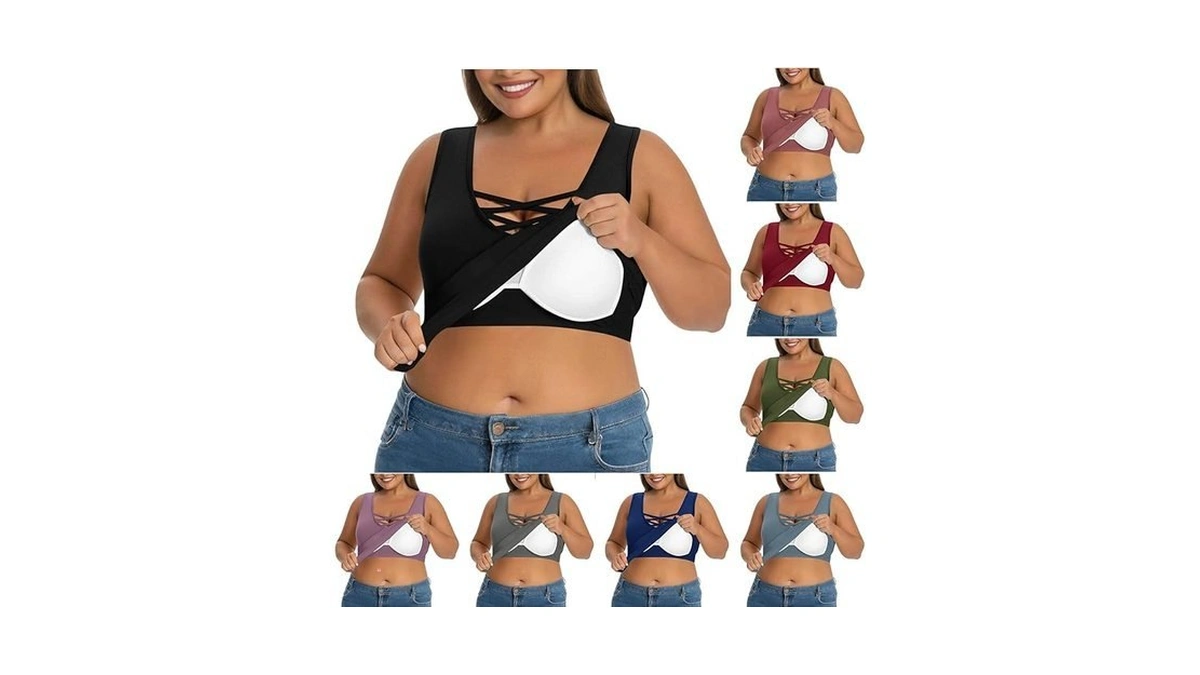 Plus Size Tank Tops For Women Sexy Criss Cross Front