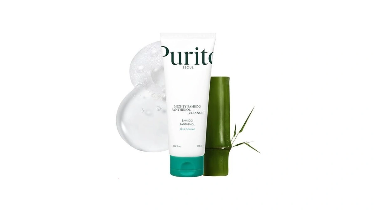 Purito Mighty Bamboo Panthenol Cleanser, Gentle Face Wash For Moisturizing,